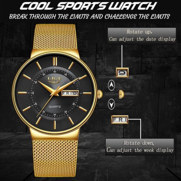 LIGE 9949 Quartz Watch For Men - Image 3