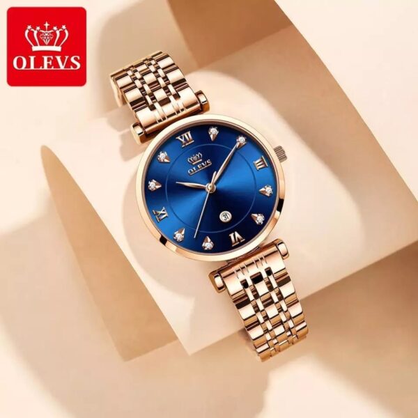 OLEVS 5866 Quartz Stainless Steel Watch For Women’s