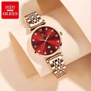 OLEVS 5866 Quartz Stainless Steel Watch For Women's
