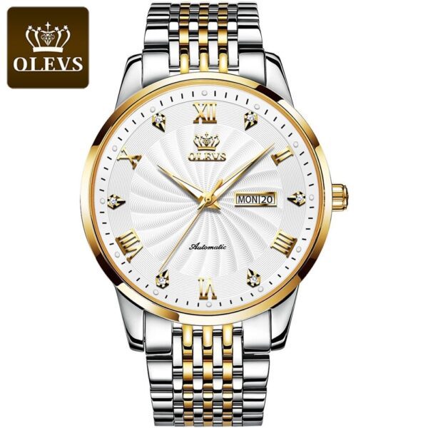 OLEVS 6630 Mechanical Automatic Business Stainless Steel watch For Men