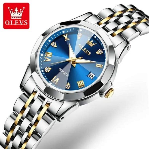 OLEVS 9931 Quartz Stainless Steel Ladies Luxury Watch - Image 2
