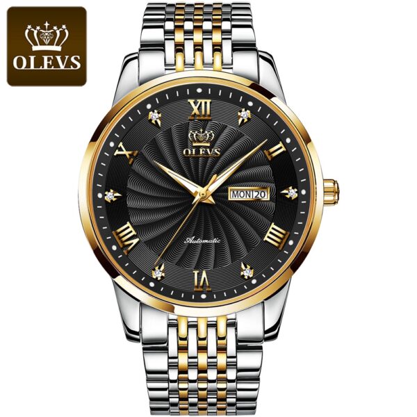 OLEVS 6630 Mechanical Automatic Business Stainless Steel watch For Men