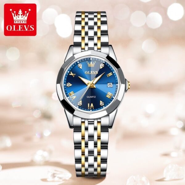 OLEVS 9931 Quartz Stainless Steel Ladies Luxury Watch - Image 3