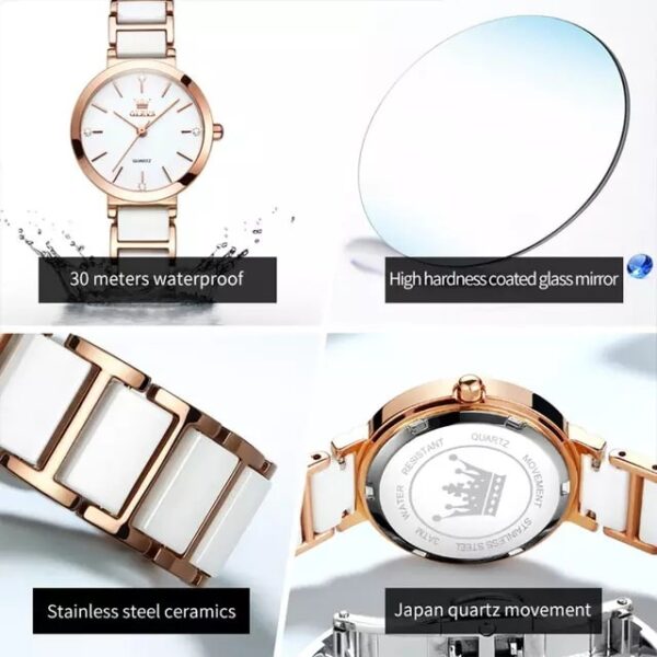 OLEVS 5877 Quartz Stainless Steel Watch For Women - Image 6