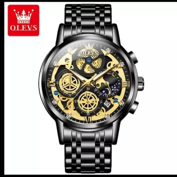 OLEVS 9947 Stainless Steel Chronograph Watch for Men - Image 2