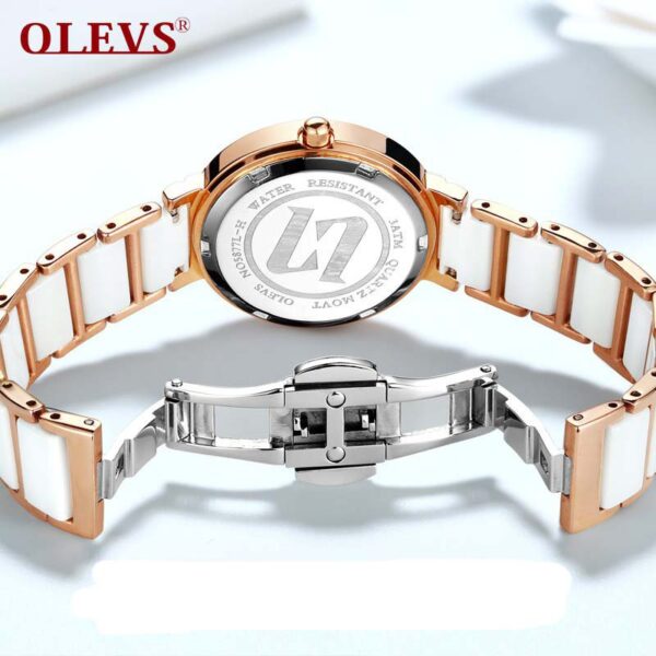OLEVS 5877 Quartz Stainless Steel Watch For Women - Image 5