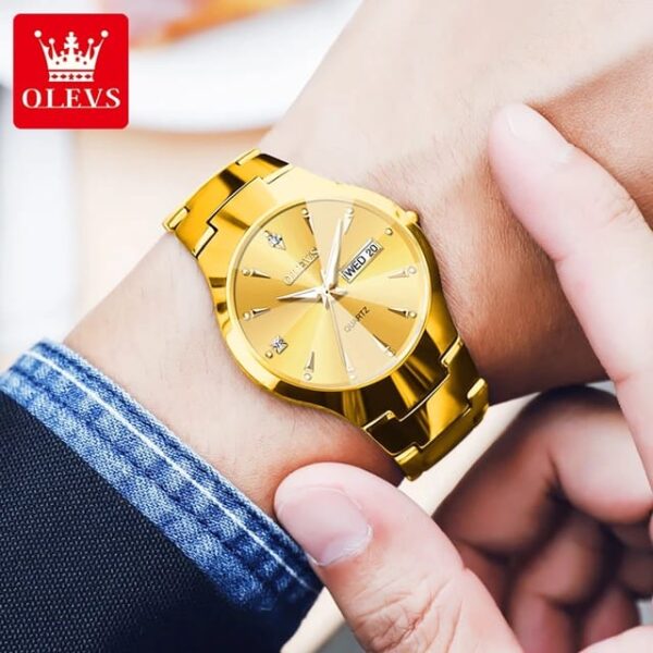 OLEVS 8697 Tungsten Steel Quartz Watch for Men - Image 2