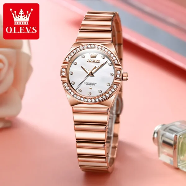 Olevs 9975 Quartz stainless steel watch for woman - Image 2