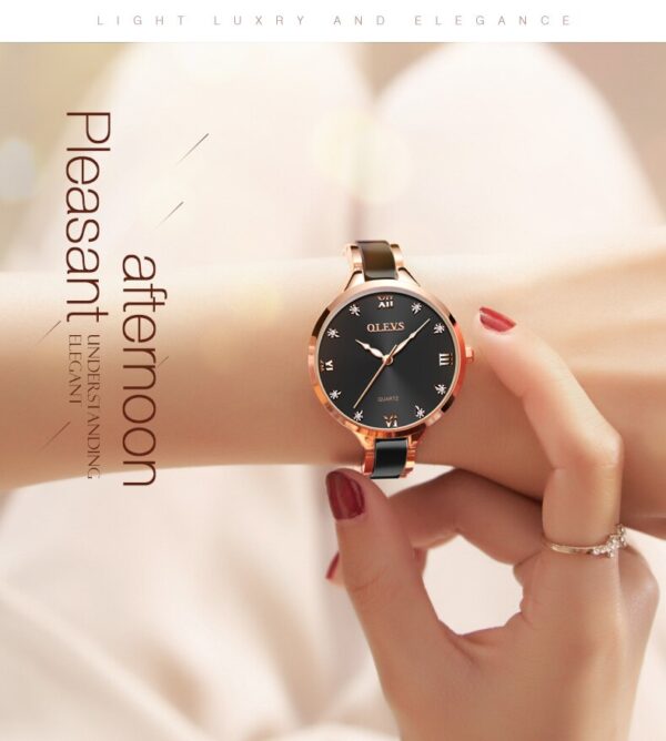 Olevs 5872 Stainless Steel Analoge Wrist Watch For Women - Image 5