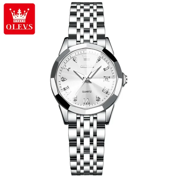 OLEVS 9931 Quartz Stainless Steel Ladies Luxury Watch - Image 4