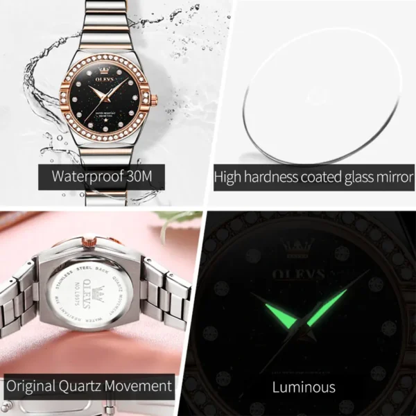 Olevs 9975 Quartz stainless steel watch for woman - Image 5