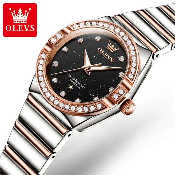 Olevs 9975 Quartz stainless steel watch for woman - Image 2