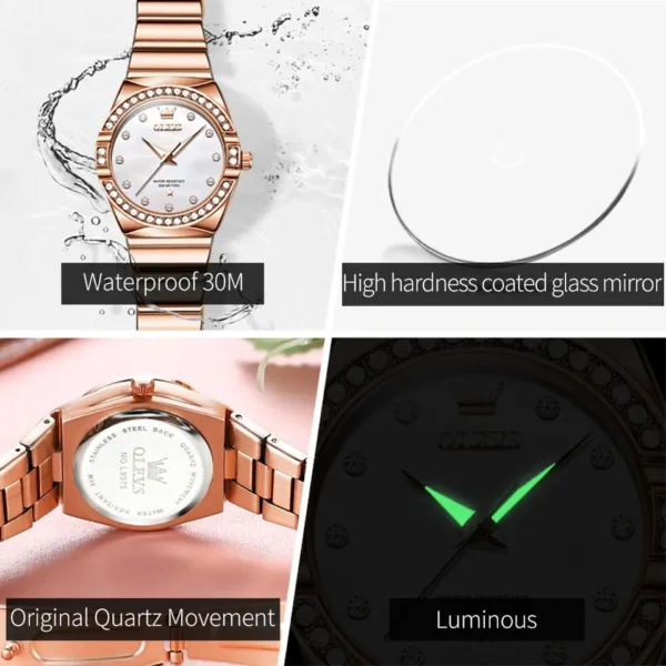 Olevs 9975 Quartz stainless steel watch for woman - Image 6