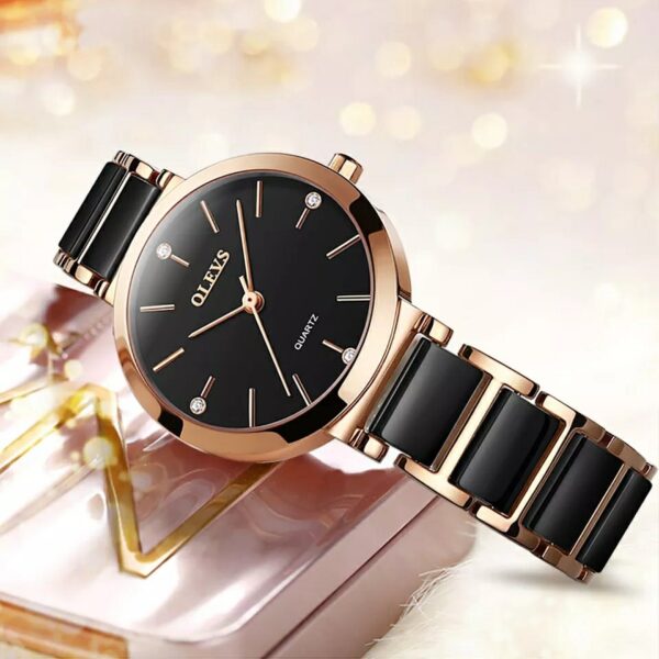OLEVS 5877 Quartz Stainless Steel Watch For Women - Image 3