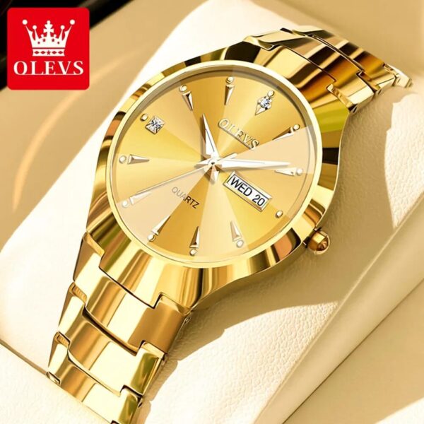 OLEVS 8697 Tungsten Steel Quartz Watch for Men