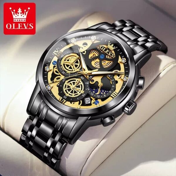 OLEVS 9947 Stainless Steel Chronograph Watch for Men