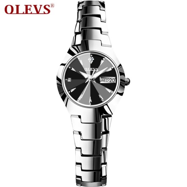 Olevs 8697 Quartz Tungsten Steel Watch For Women’s - Image 4