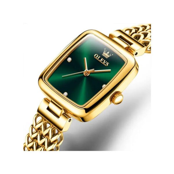 OLEVS 9948 Square Quartz Stainless Steel Watch for Women - Image 6