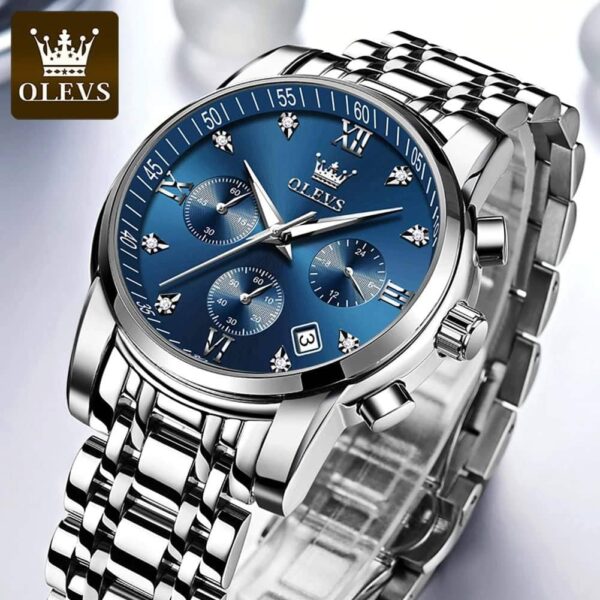 OLEVS 2858 Quartz Stainless Steel Watch for Men’s