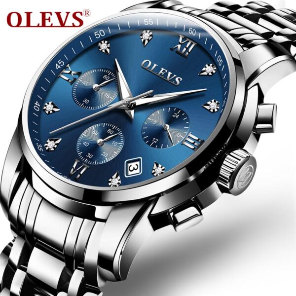 OLEVS 2858 Quartz Stainless Steel Watch for Men’s - Image 3