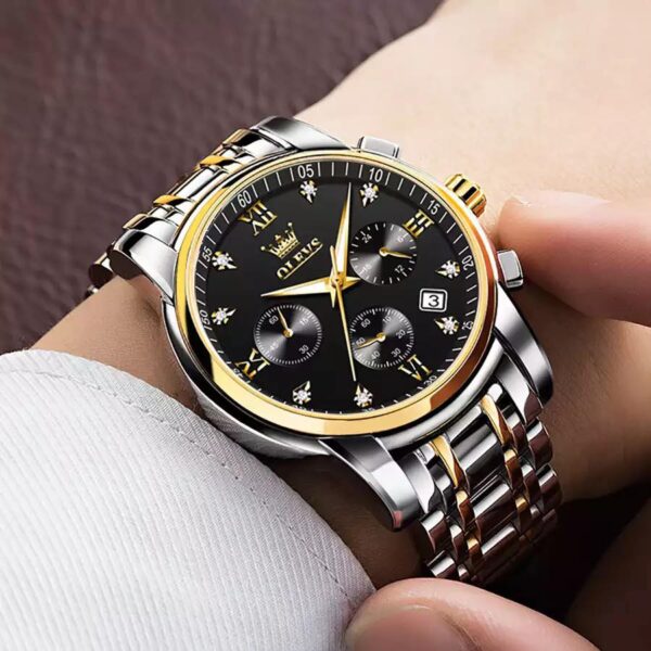 OLEVS 2858 Quartz Stainless Steel Watch for Men’s - Image 3