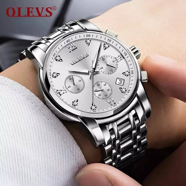 OLEVS 2858 Quartz Stainless Steel Watch for Men’s - Image 4