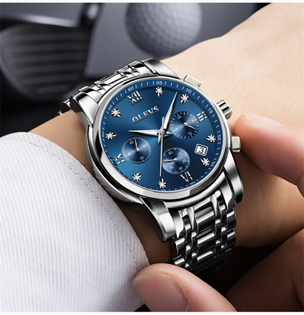 OLEVS 2858 Quartz Stainless Steel Watch for Men’s - Image 2