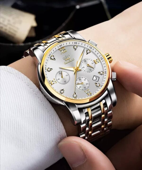 OLEVS 2858 Quartz Stainless Steel Watch for Men’s - Image 4