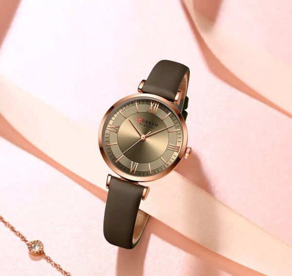 CURREN 9079 Quartz Leather Watch For Women