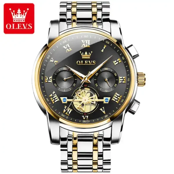 OLEVS 2859 Quartz Stainless Steel Watch For Men - Image 4