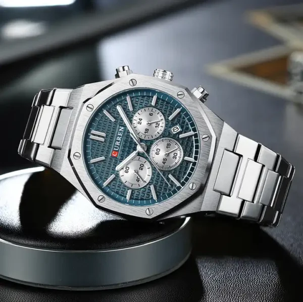 Curren 8440 Stainless Steel Chronograph Luxury Watch For Men - Image 2