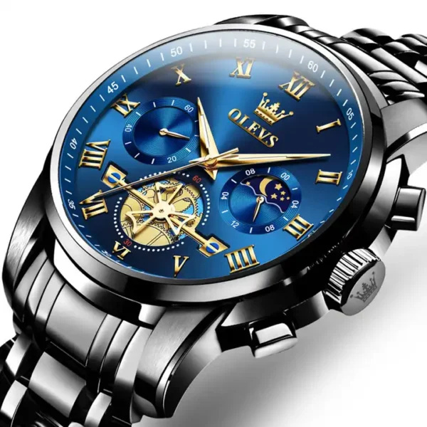 OLEVS 2859 Quartz Stainless Steel Watch For Men - Image 2