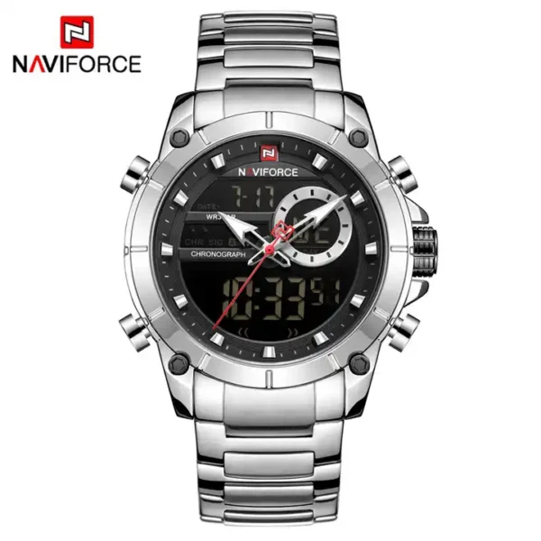 NAVIFORCE 9163 Dual Display Quartz Watch For Men - Image 2