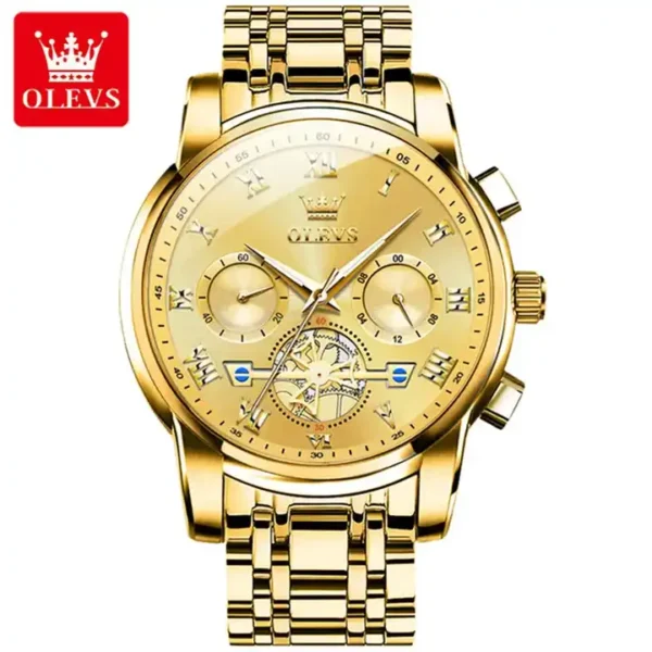 OLEVS 2859 Quartz Stainless Steel Watch For Men - Image 4