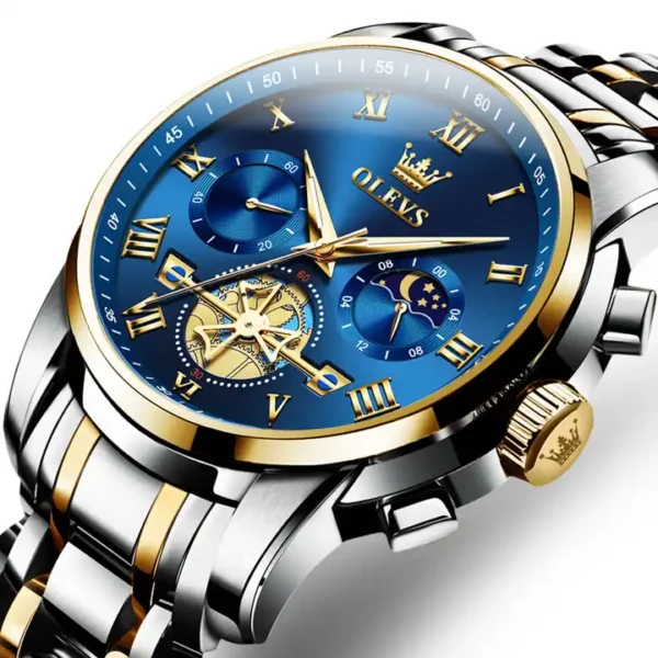 OLEVS 2859 Quartz Stainless Steel Watch For Men - Image 2