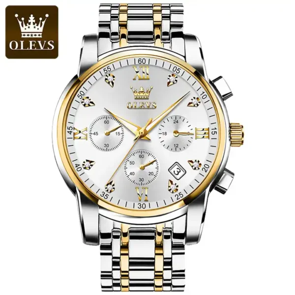 OLEVS 2858 Quartz Stainless Steel Watch for Men’s - Image 5