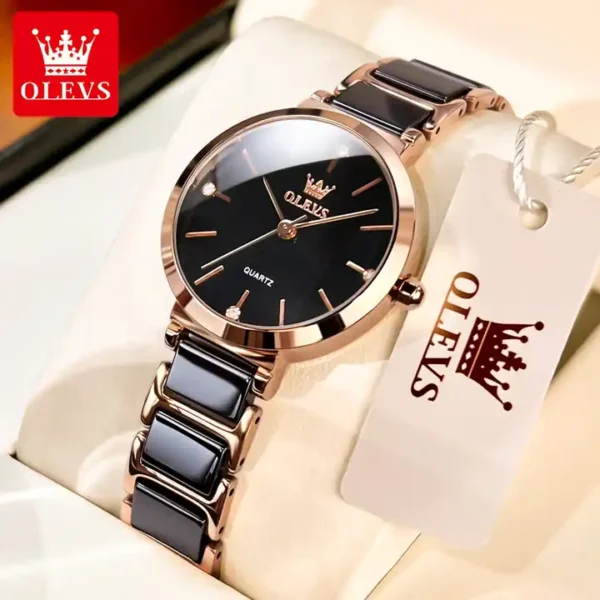 OLEVS 5877 Quartz Stainless Steel Watch For Women - Image 2