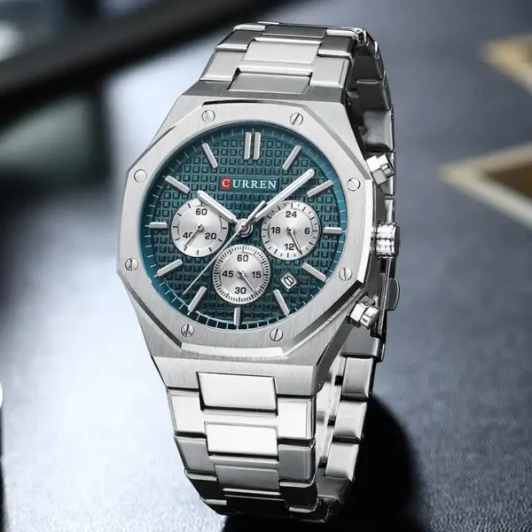 Curren 8440 Stainless Steel Chronograph Luxury Watch For Men - Image 3
