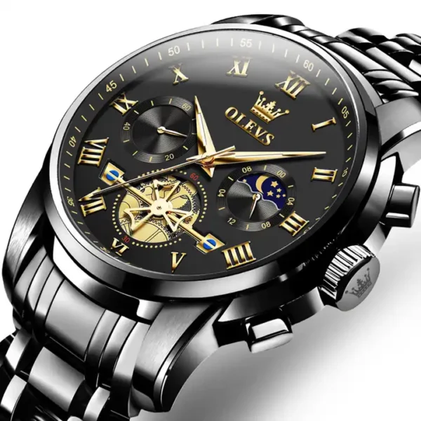 OLEVS 2859 Quartz Stainless Steel Watch For Men - Image 4