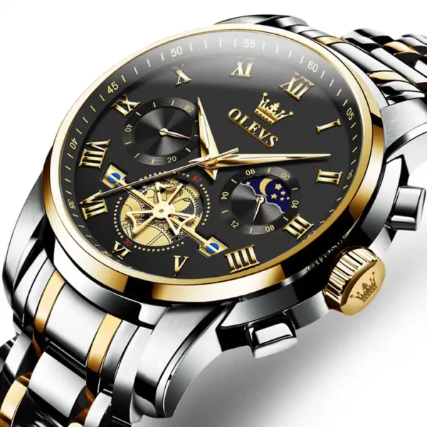 OLEVS 2859 Quartz Stainless Steel Watch For Men - Image 2