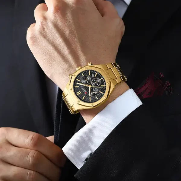 Curren 8440 Stainless Steel Chronograph Luxury Watch For Men - Image 6