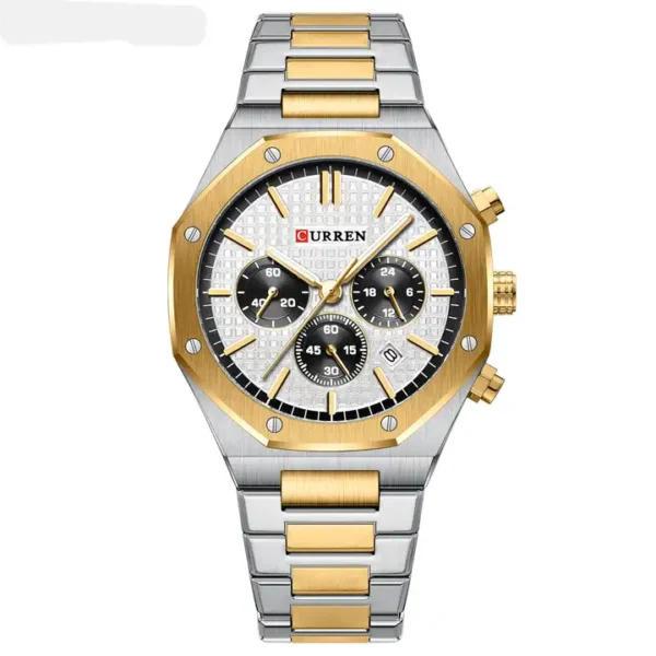 Curren 8440 Stainless Steel Chronograph Luxury Watch For Men - Image 5