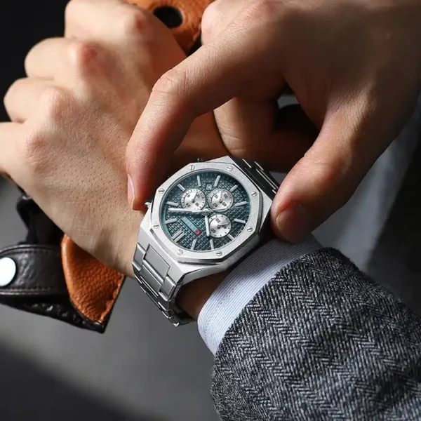 Curren 8440 Stainless Steel Chronograph Luxury Watch For Men - Image 5