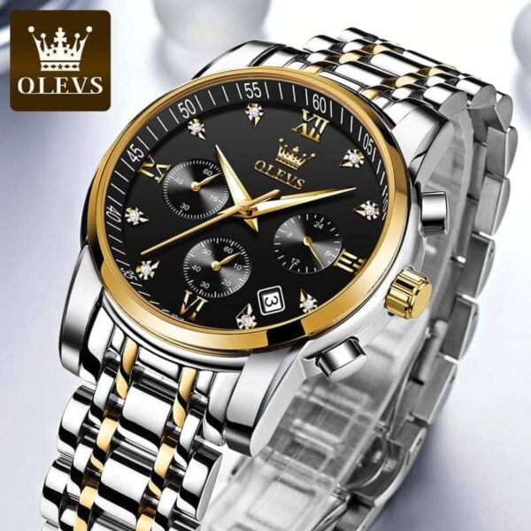 OLEVS 2858 Quartz Stainless Steel Watch for Men’s