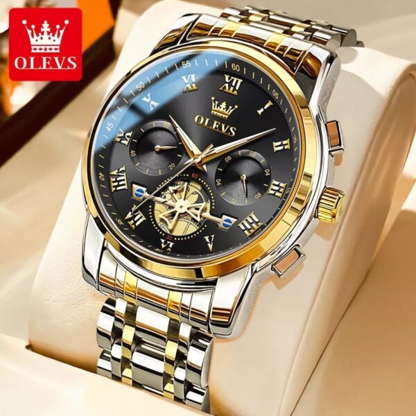 OLEVS 2859 Quartz Stainless Steel Watch For Men - Image 3