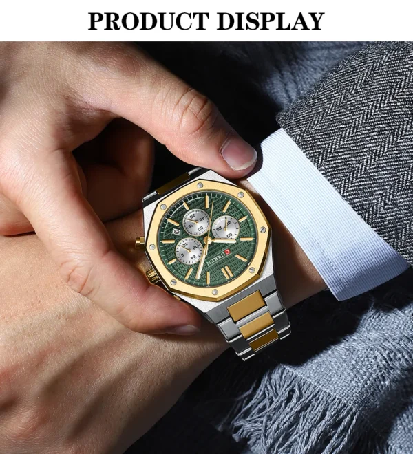 Curren 8440 Stainless Steel Chronograph Luxury Watch For Men - Image 5