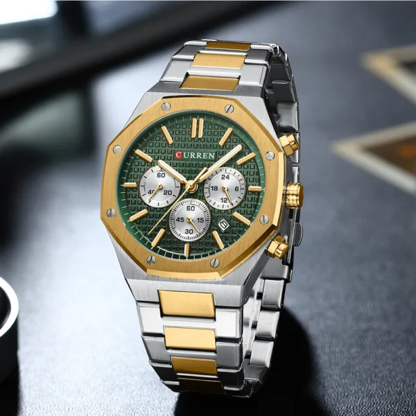 Curren 8440 Stainless Steel Chronograph Luxury Watch For Men - Image 2