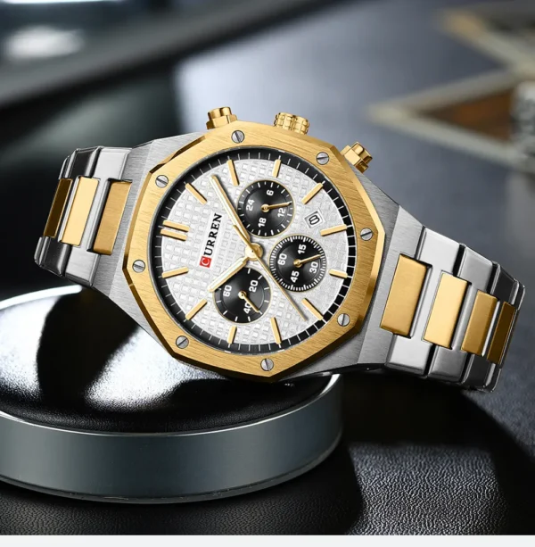 Curren 8440 Stainless Steel Chronograph Luxury Watch For Men - Image 6