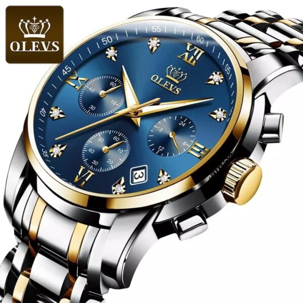 OLEVS 2858 Quartz Stainless Steel Watch for Men’s - Image 3