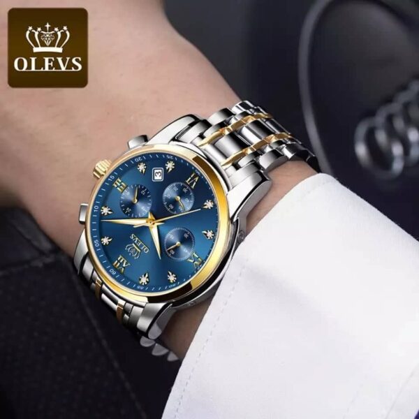 OLEVS 2858 Quartz Stainless Steel Watch for Men’s - Image 4